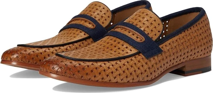 Stacy Adams Winstead Saddle Slip-On Men's Lace Up Wing Tip Shoes Natural : 8.5 M, Leather