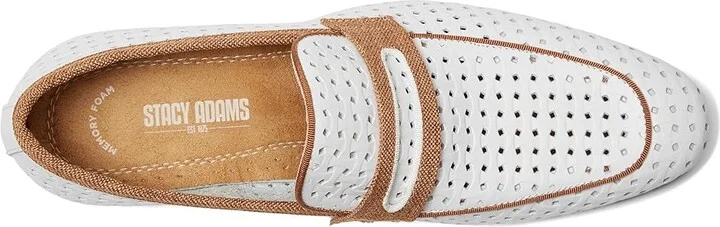 Stacy Adams Winstead Saddle Slip-On Men's Lace Up Wing Tip Shoes White : 11 M, Leather - Image 2