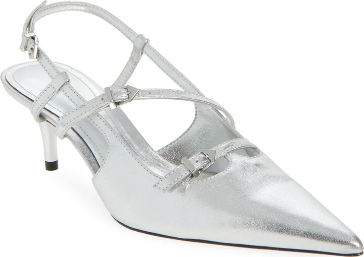 Stacy Kitten Heel Slingback Pump