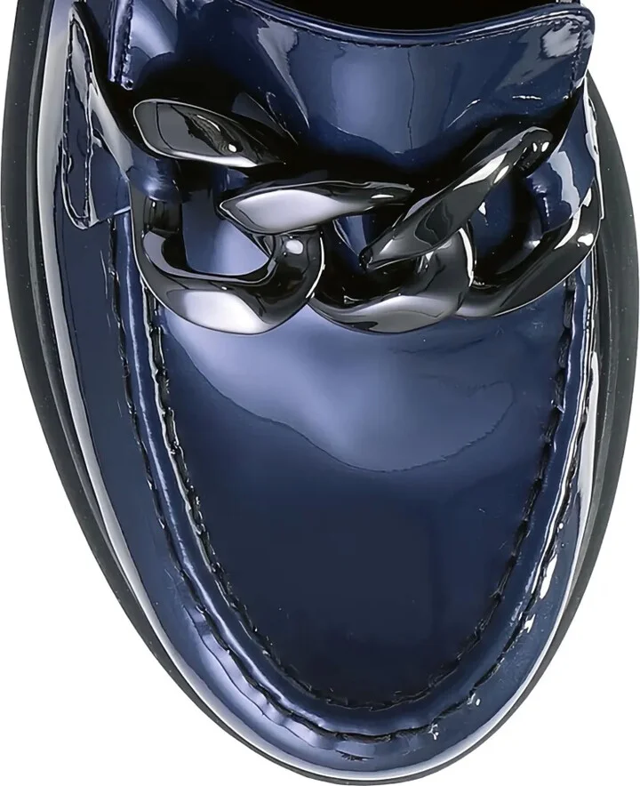 Stacy patent-leather chain loafers - Image 4
