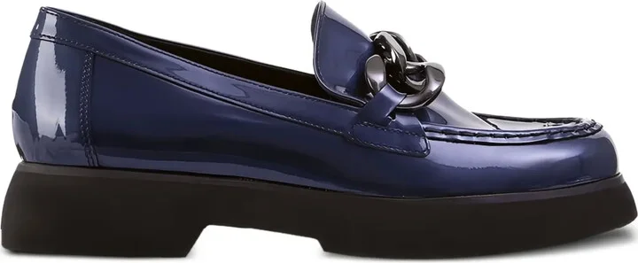 Stacy patent-leather chain loafers