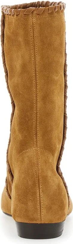 'Staeni' Brown Ankle Boots With Beveled Toe And Low Heel In Suede Woman - Image 4