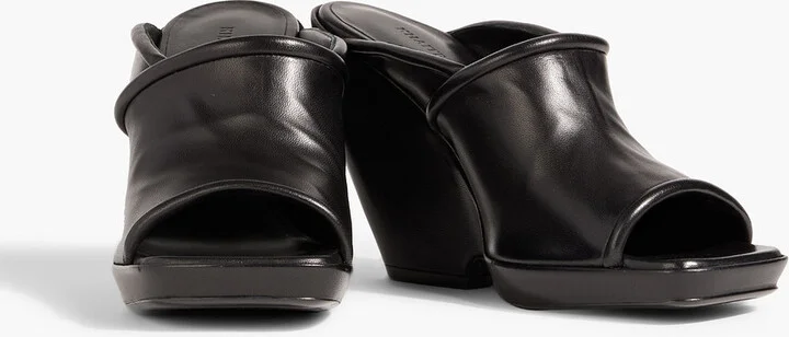 Stagg leather wedge mules - Image 2