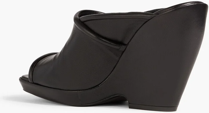 Stagg leather wedge mules - Image 3
