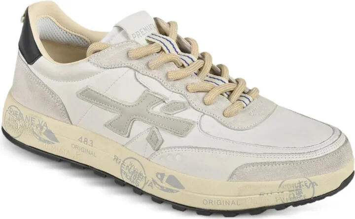 Stamp-Print Leather Sneakers - Image 2