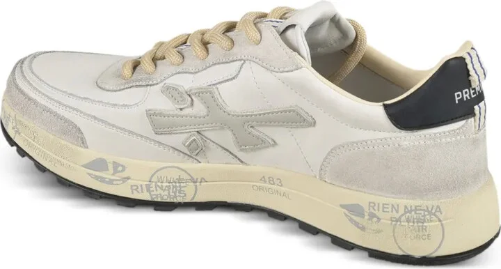 Stamp-Print Leather Sneakers - Image 3