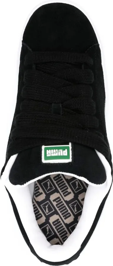 Stamped-Logo Suede Platform Sneakers - Image 4