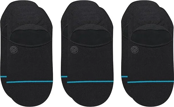 Stance Icon No Show 3-Pack Crew Cut Socks Shoes Black : LG (US Men's Shoe 9-13 - Women's Shoe 11-14), Cotton
