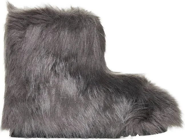 Stand Studio Faux-Fur Round-Toe Ankle Boots