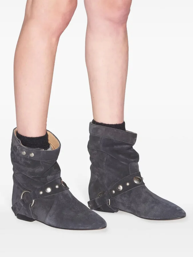 Stania studded suede boots - Image 5