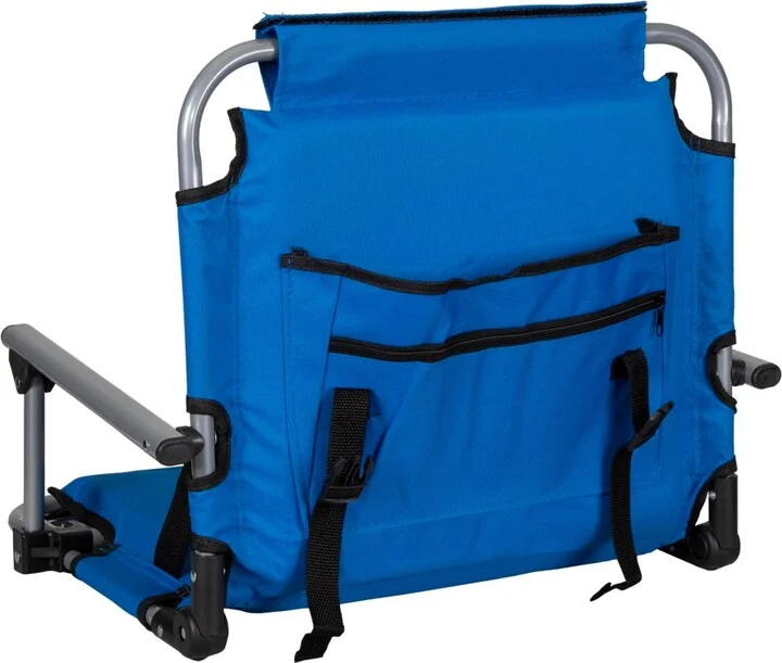 Stansport Tubular Frame Folding Stadium Seat with Arms /Tan - Image 2