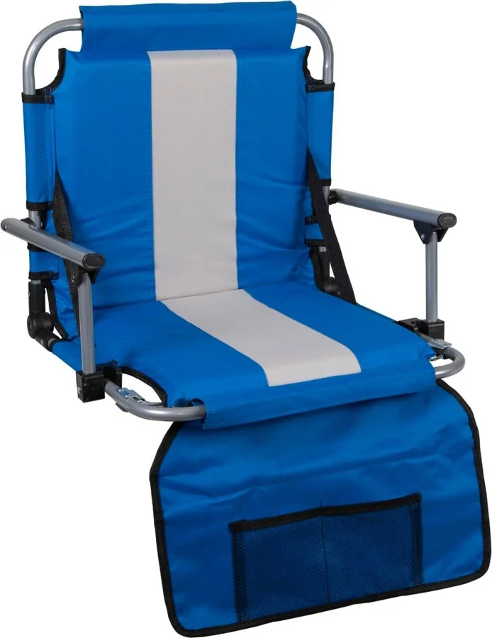 Stansport Tubular Frame Folding Stadium Seat with Arms /Tan