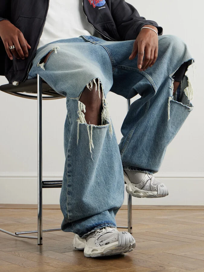 Stapler Distressed Mesh and Rubber Sneakers - Image 2