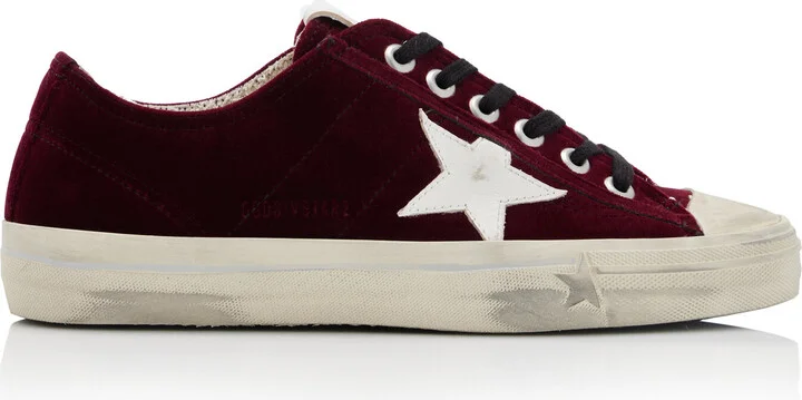 Star 2 Leather-Trimmed Velvet SneakersGoose
