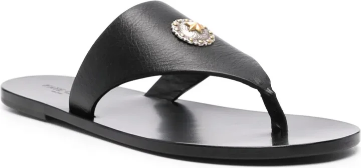 Star-Appliqué Leather Sandals - Image 2