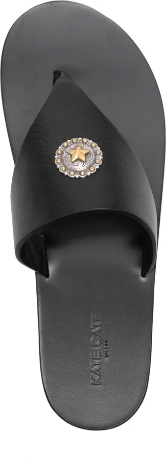 Star-Appliqué Leather Sandals - Image 4