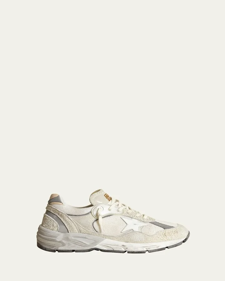 Star Dad Mixed Leather Running Sneakers