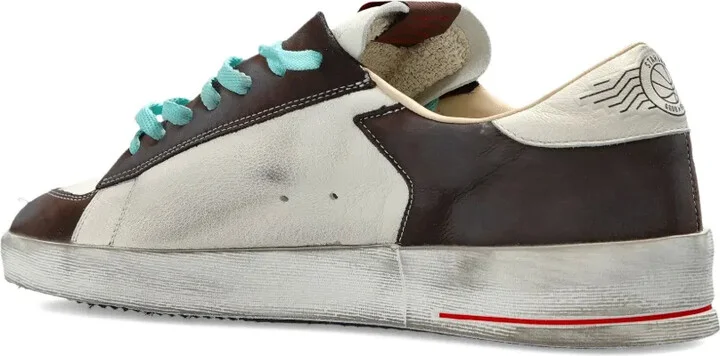 Star-Detail Leather Sneakers - Image 3