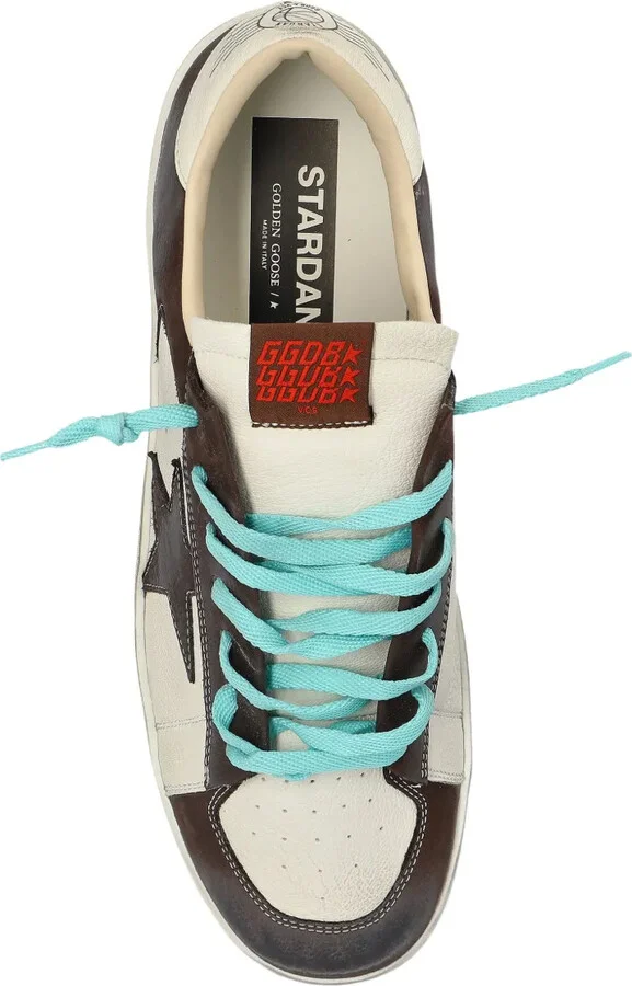 Star-Detail Leather Sneakers - Image 4