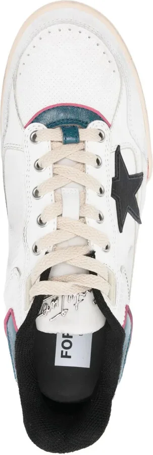 Star-Detail Leather Sneakers - Image 4