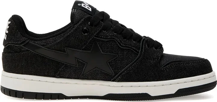 Star-Embellished Denim Sneakers
