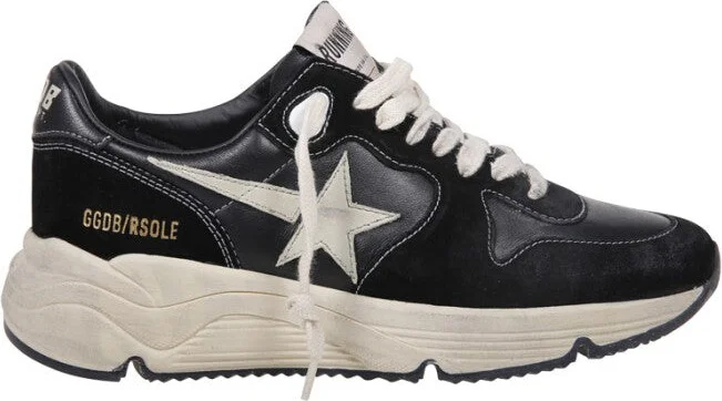 Star-Embellished Nappa Leather Sneakers
