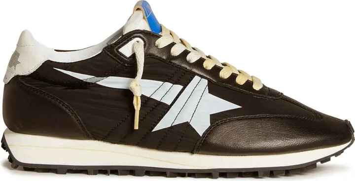 Star leather sneakers
