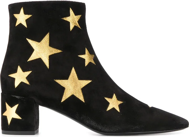 Star-Patch Ankle Boots