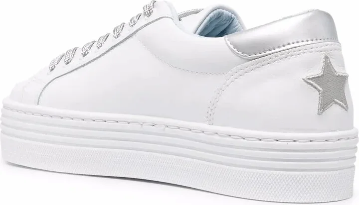 Star-Patch Lace-Up Sneakers - Image 3