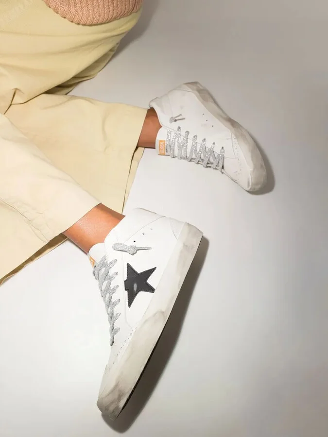 Star-Patch Lace-Up Sneakers - Image 3
