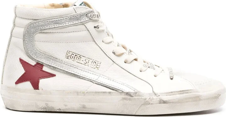 Star-Patch Lace-Up Sneakers