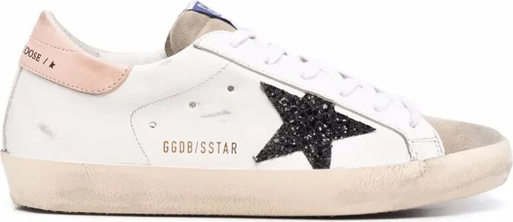 Star-Patch Lace-Up Sneakers