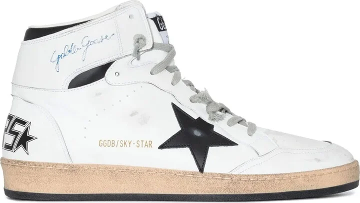 Star-Patch Lace-Up Sneakers
