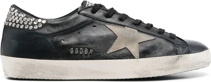 Star-Patch Lace-Up Sneakers