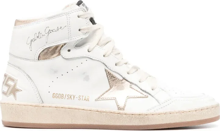 Star-Patch Lace-Up Sneakers