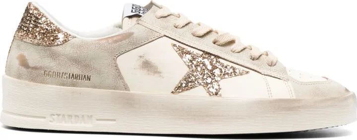 Star-Patch Lace-Up Sneakers