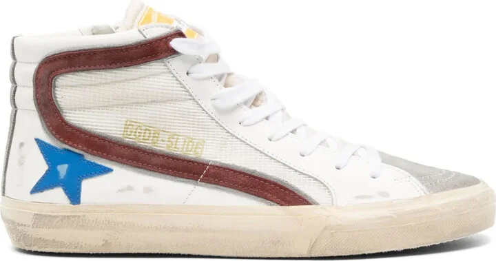 Star-Patch Lace-Up Sneakers