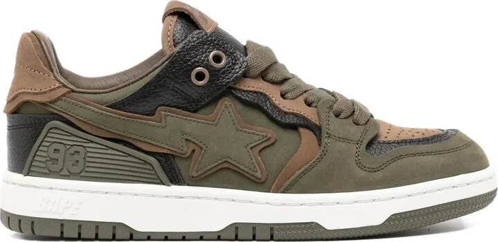 Star-Patch Lace-Up Trainer