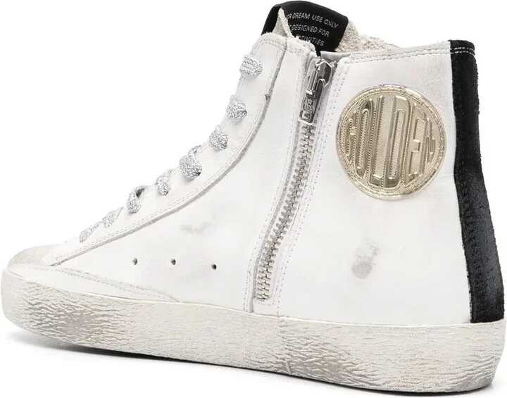Star Patch Leather High-Top Sneakers - Image 3