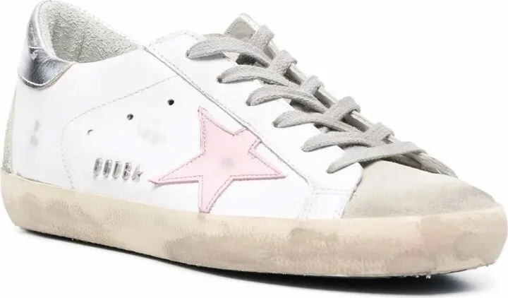 Star-Patch Leather Low-Top Sneakers - Image 2