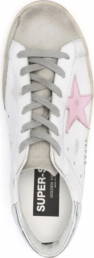 Star-Patch Leather Low-Top Sneakers - Image 4