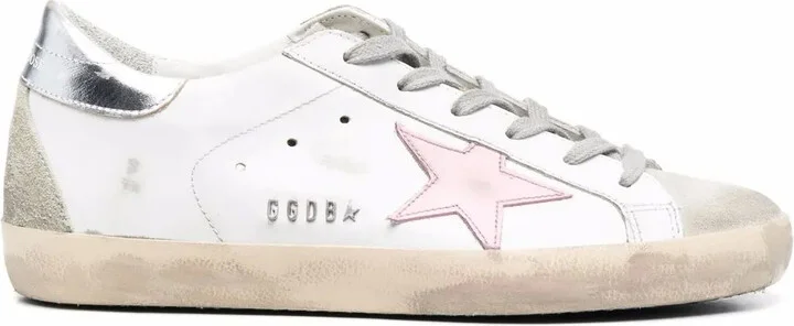Star-Patch Leather Low-Top Sneakers