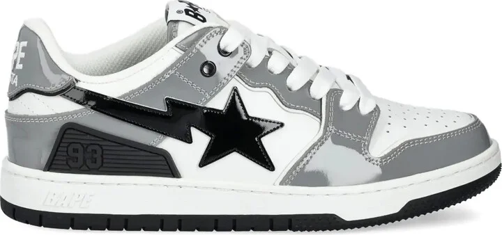 Star-Patch Leather Sneakers