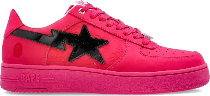 Star-Patch Leather Sneakers