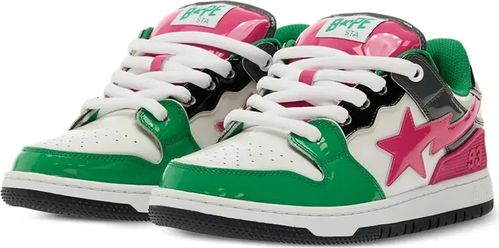 Star-Patch Leather Trainers - Image 3