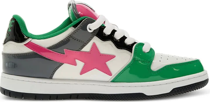 Star-Patch Leather Trainers