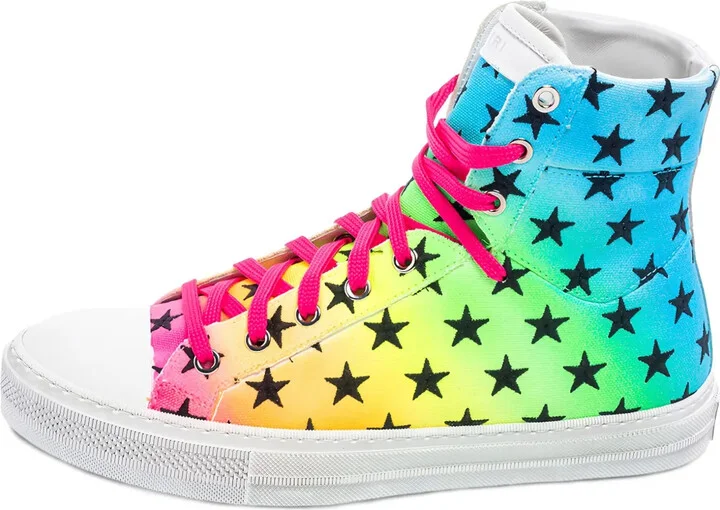 Star-Print High-Top Sneakers