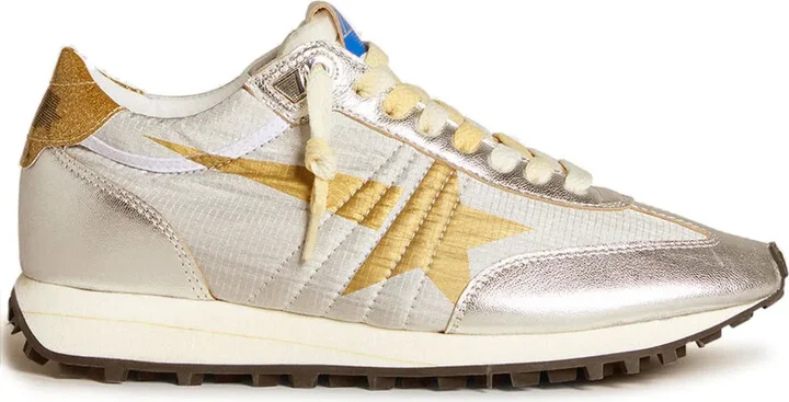 Star Printed Glitter Trainers