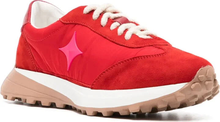 Star suede-trimmed sneakers - Image 2