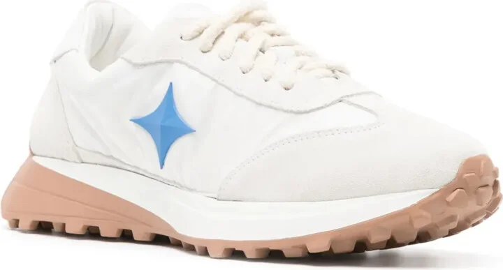 Star suede-trimmed sneakers - Image 2